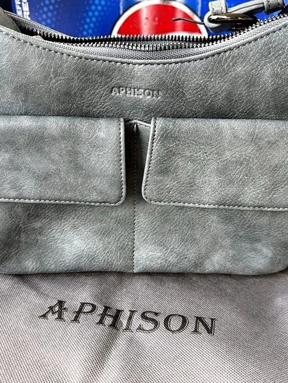 APHISON Vegan Leather Hobo Handbag Crossbody Purse Gray Crossbody Purse